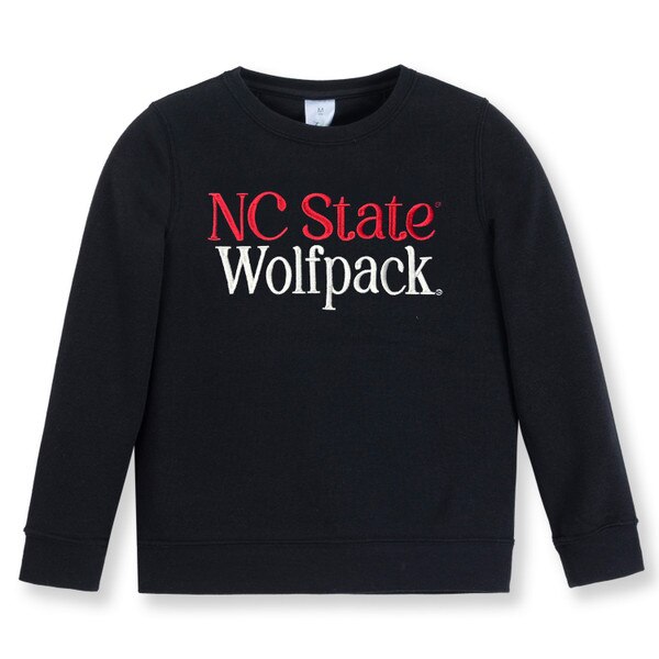 Black Youth Girls Fleece Crew - NC